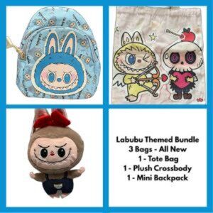 Labubu Themed - 3 Bags - All New - Tote/Plush Crossbody/Mini Backpack Crossbody